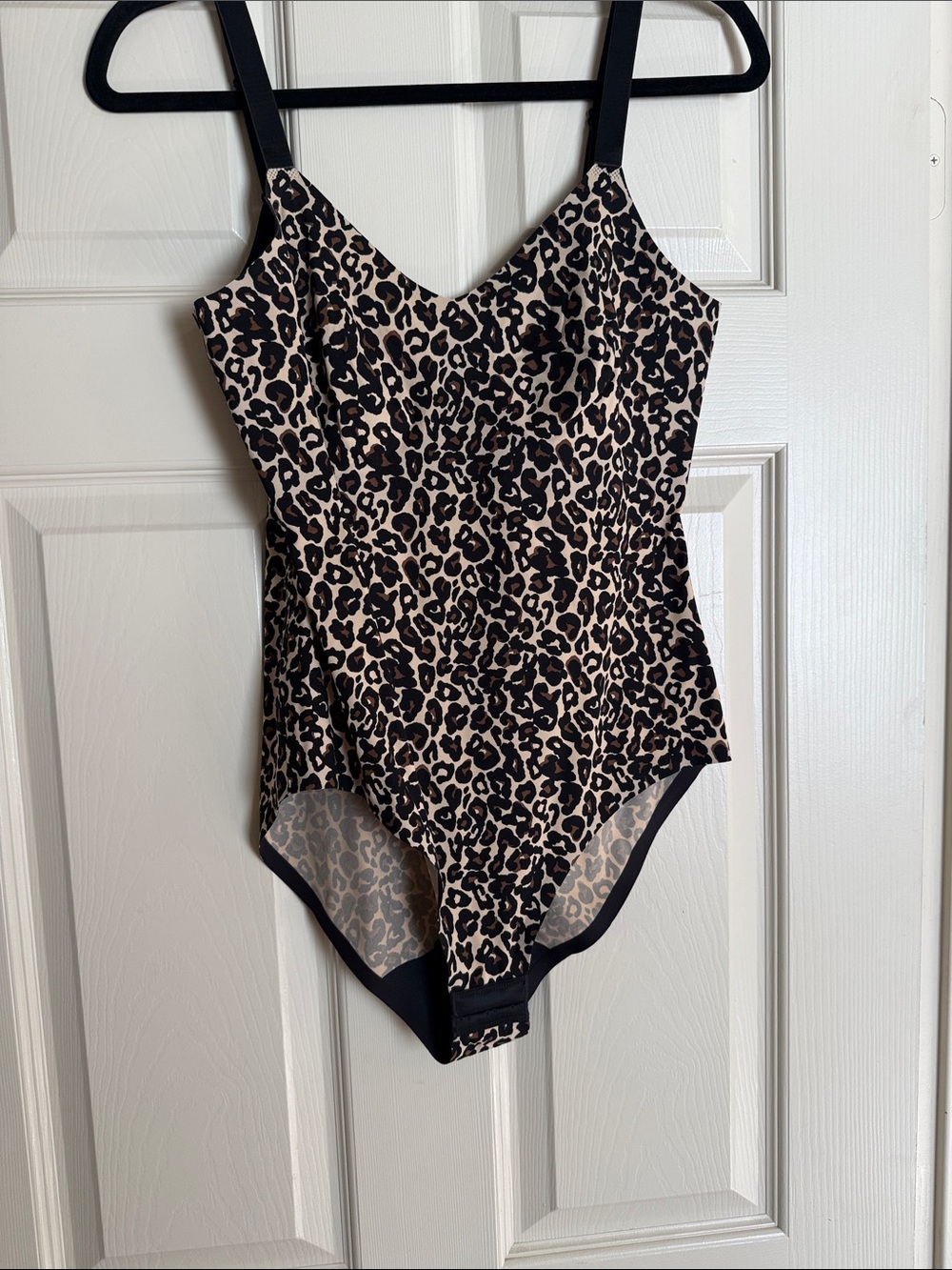 knix Leopard-Print Bodysuit in Beige & Black